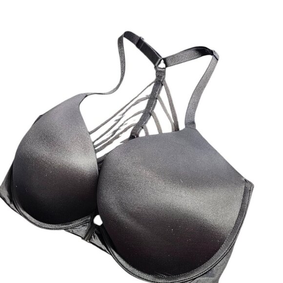 Victoria's Secret Very Sexy Push Up Bra, Front Close, Black, Strappy, 34DDD - Picture 6 of 6